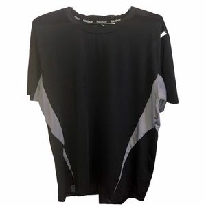 Reebok Black with Gray Accents & Mesh Workout Top